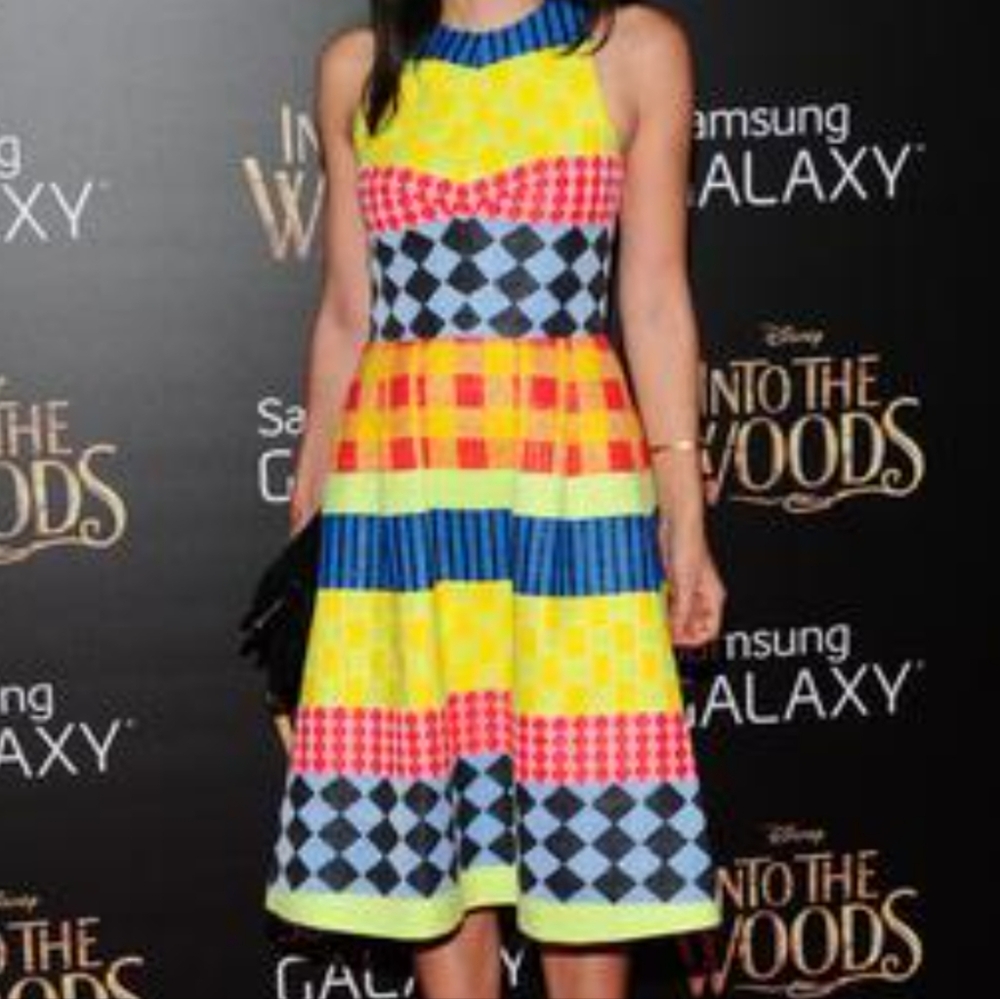 - NOVIS $1500 SZ 2 "THE WALTER" JAQUARD PRINT FIT & FLARE SLEEVELESS DRESS…